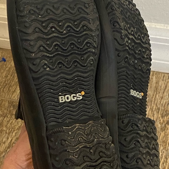 Bogs Rain Womens Black Solid Patch Slip On Shoes Size 7 Waterproof Gardening - Picture 9 of 9